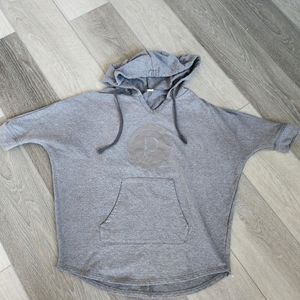Pure Barre Gray Short Sleeve Hoodie